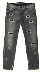 Guess Grey/black jeans with lace detail